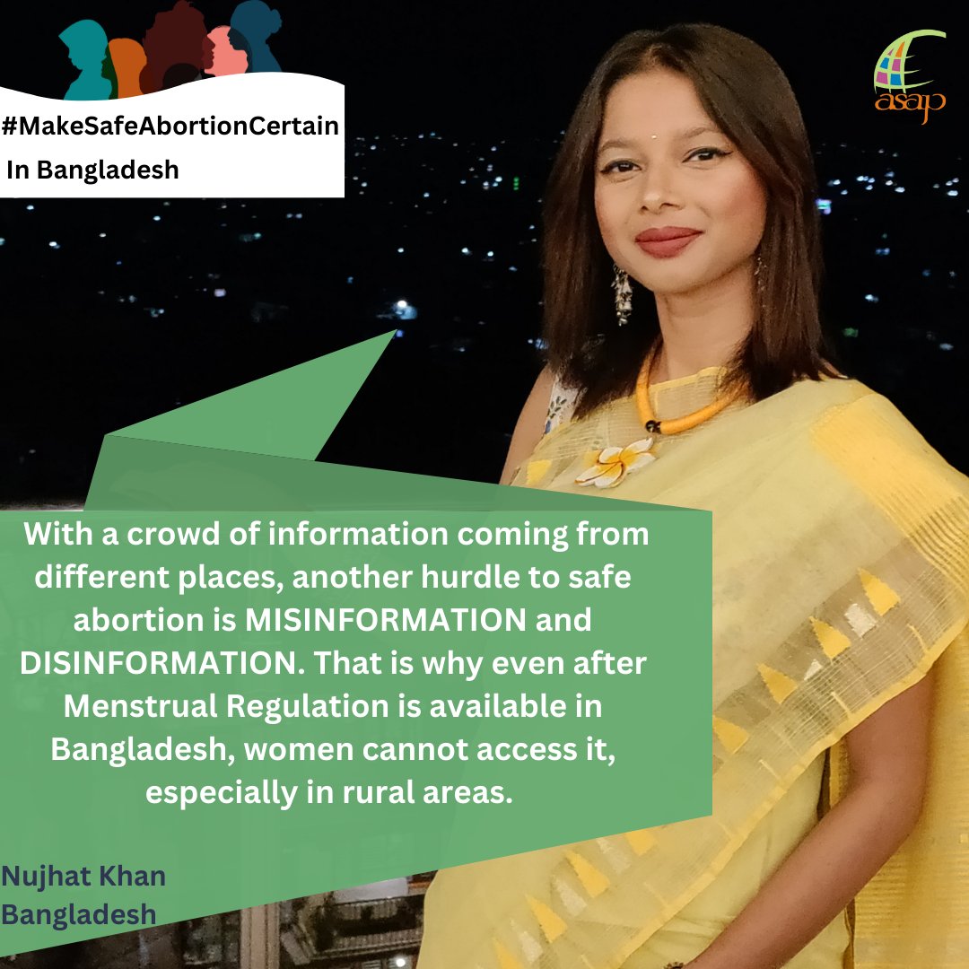 asapasia's tweet photo. #MakeSafeAbortionCertain in #Bangladeshi
#YouthChampion @jahankhan_jk from @youthaidbd on how myths and incorrect information, is often the biggest challenge for people requiring #SafeAbortion services in the country even after #MenstrualRegulation law makes it accessible. https://t.co/PvJxzRaO2z