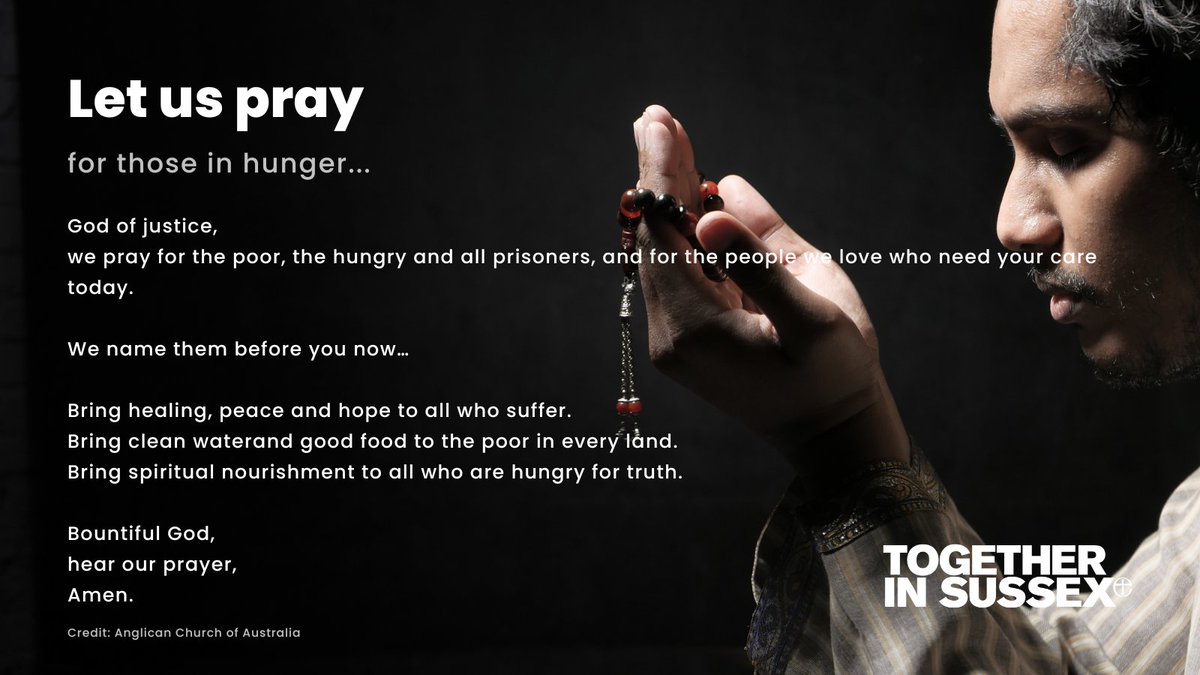 Join us as we pray for those in hunger...
