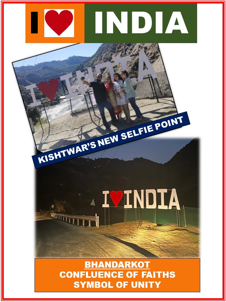 #Kishtwar has a new Selfie Point, located at confluence of Rivers ChandraBhaga and Marau Suda at Bhandarkot, the origin of Chenab. Dedicated by #IndianArmy to the People. 
#WorldTourismDay 
#IndianArmyPeoplesArmy