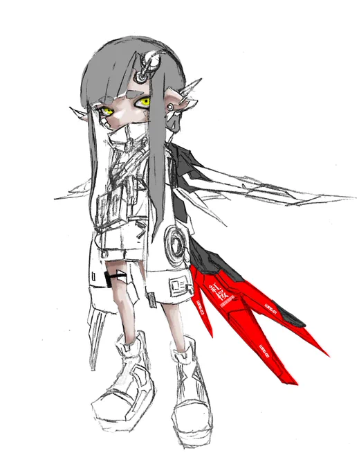 木の上で描いてる。 