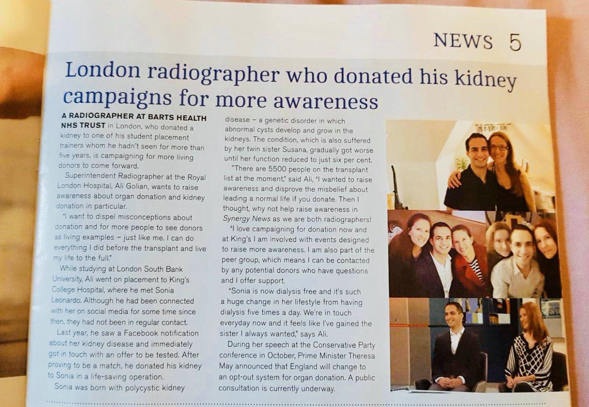 AliDawson_'s tweet photo. I donated a kidney to my former colleague Sonia. The whole experience has been life enriching beyond anything I could ever describe. Of all the things I’ve ever done in my life this has definitely been the happiest &amp; I definitely recommend organ donation.
#OrganDonationWeek 💗 https://t.co/Qu8RizkmhI