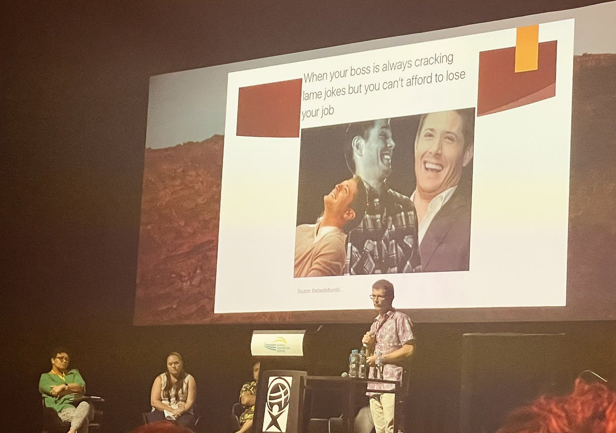 drjennyjam's tweet photo. Dr Ryan Dashwood bringing up some powerful &amp; important topics - the importance of changing the negative narratives around Aboriginal Heath, the need to dismantle institutional racism in our hospitals and normalising “healthy black”. #DevEM2022 https://t.co/Abh82TAhsr