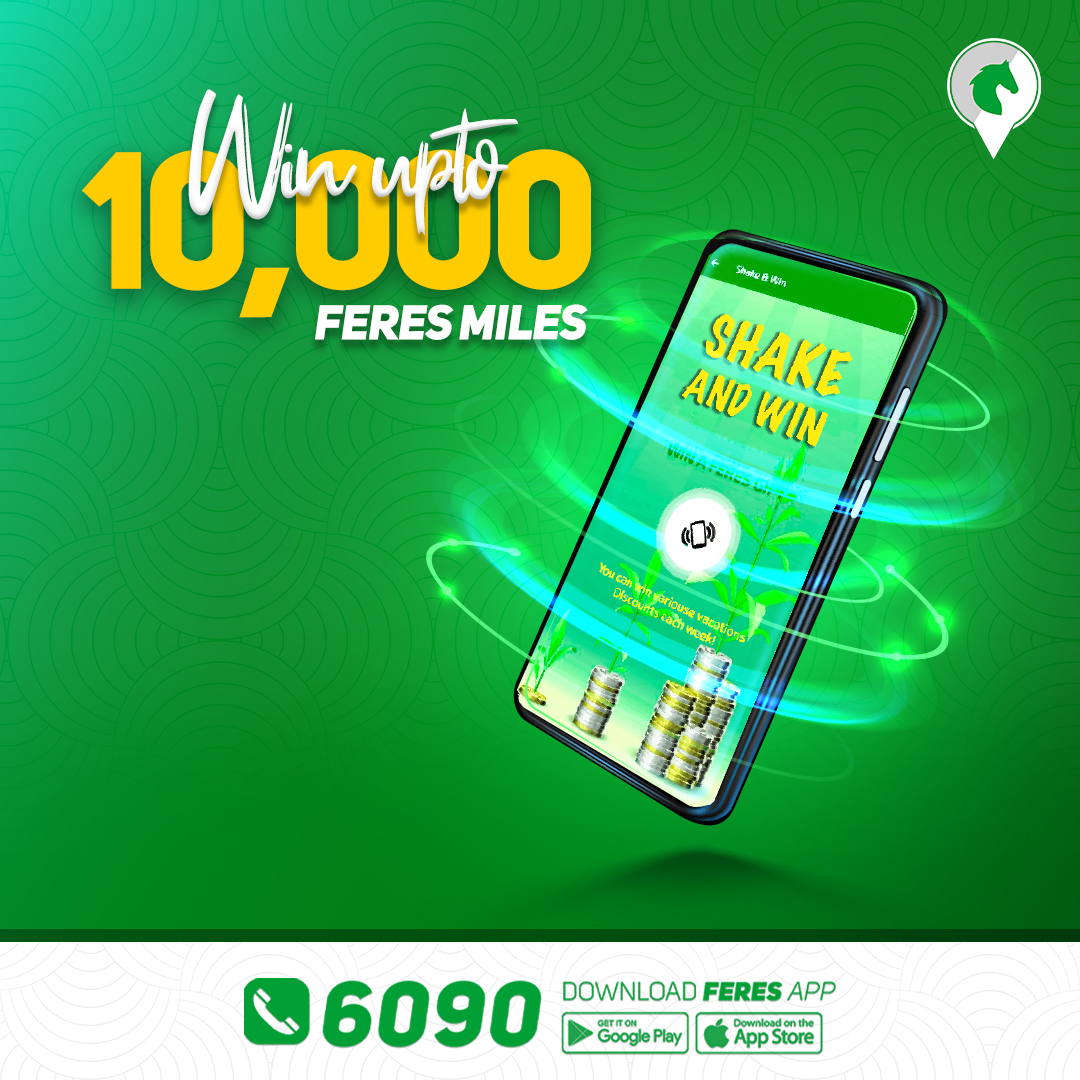 FERESApps's tweet photo. 👉Win upto 10,000 miles💯
Feres always comes with the biggest surprise for its customers.
so let's play and enjoy with #Feresapps.
#feresapps #ferestaxi #Call6090 https://t.co/VIO4IPWbGu