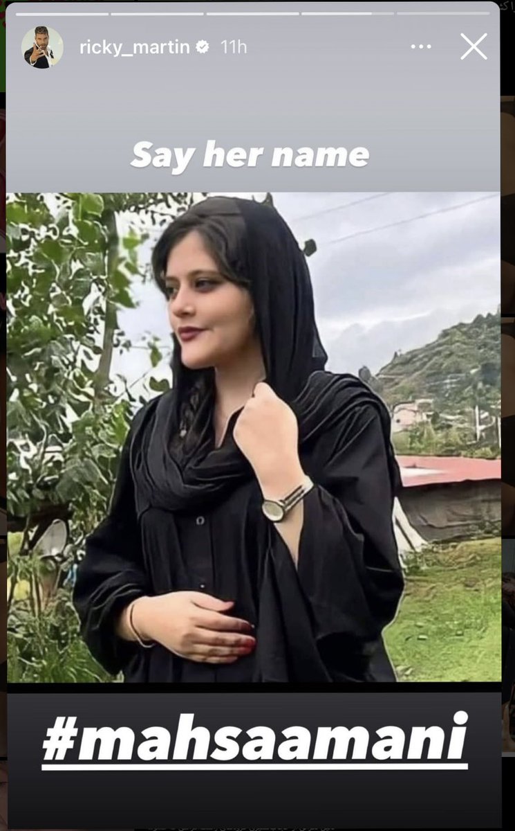 Be the voice of #iran #MahsaAmini #rickymartin