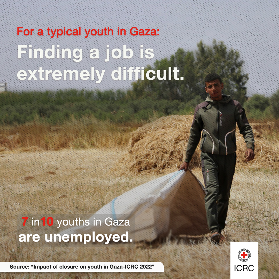 ICRC_ilot's tweet photo. #FencedOff
#SuspendedLivesFadingOpportunities
#Gaza #Youth https://t.co/RrUaWf4dLC