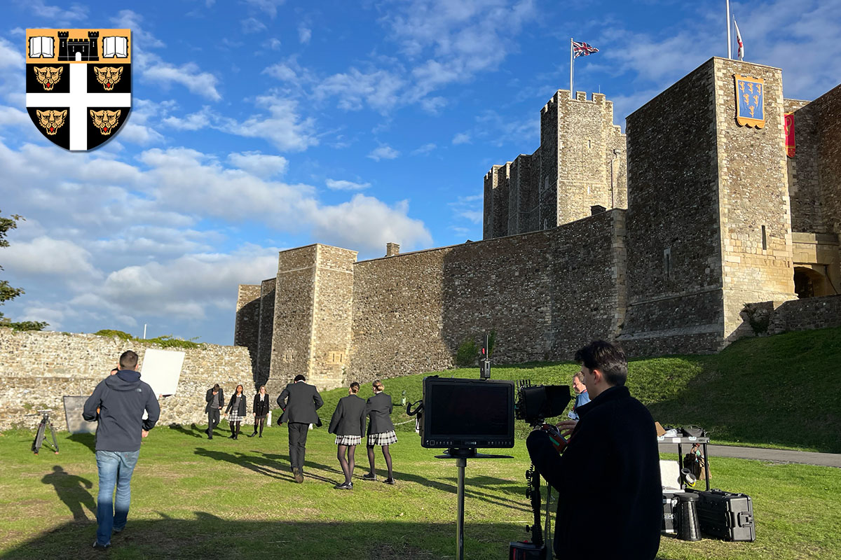 DoverCollege's tweet photo. The sun shone for (some of) day two of filming our new school video. Thank you to Mr Turner for these atmospheric shots, captured at Dover Castle early yesterday morning. Fingers crossed for good weather today, as the crew move down to the port and Dover Sea Sports Centre. https://t.co/Y2kn1irUbe