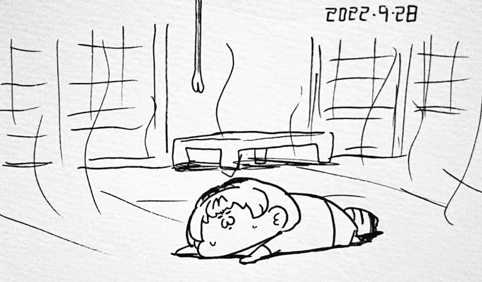 暑い屋内にいるサーバルちゃん 