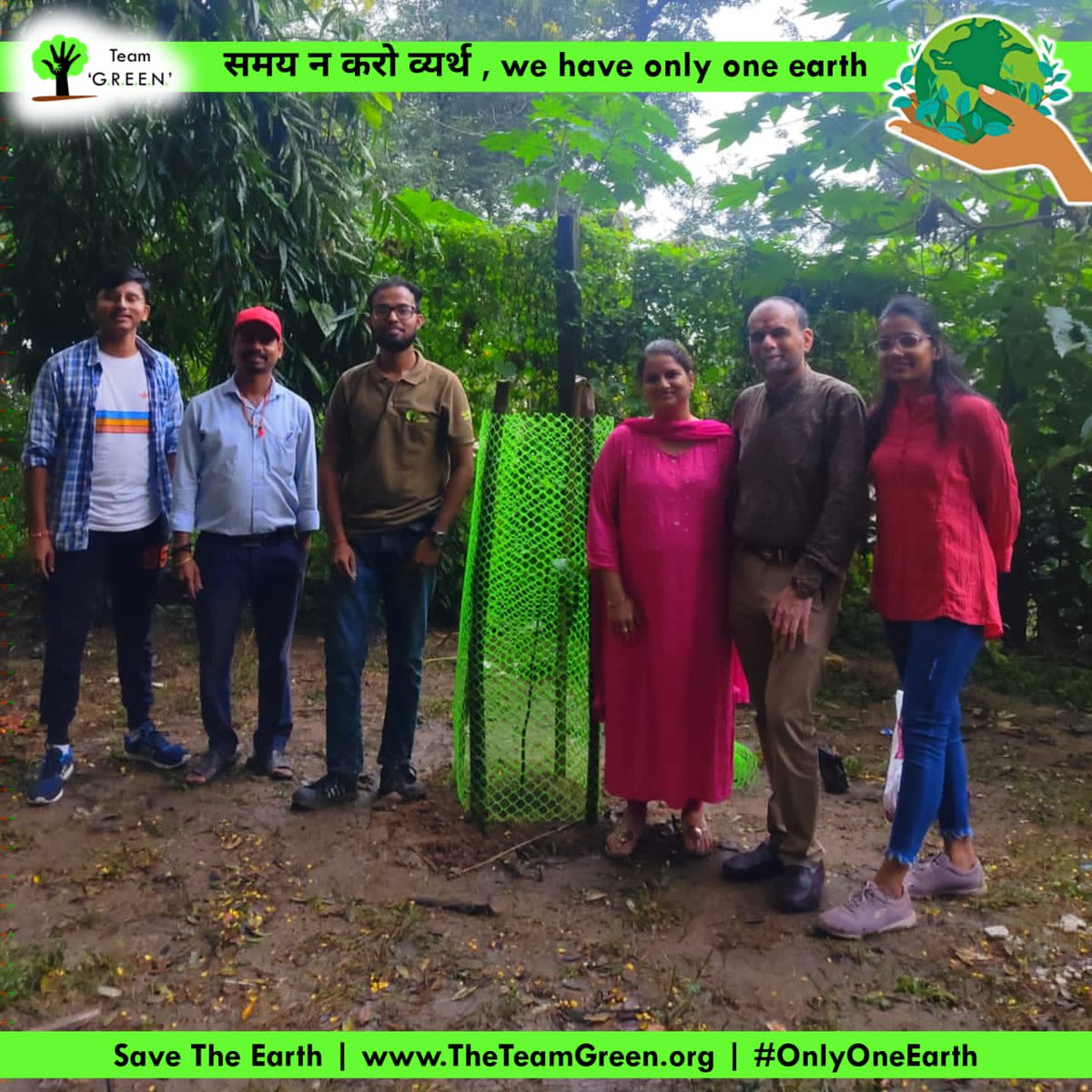 TweetTeamGREEN's tweet photo. We planted 2 saplings with the Dinesh kabri
At Pahari Mandir Ranchi
1 Neem and 1 bel plant 💚
#gogreenjoinus🌱
#gogreenbrforethegreengoes🌱
#sundaysignaturedrive
#greenery
#savetheplanet
#savetrees
#savewildlife
#earthhour
#sundayfunday
#savenature🌎
#greencommunity https://t.co/lX73ihom8c