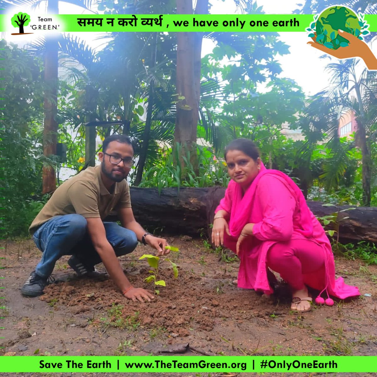 TweetTeamGREEN's tweet photo. We planted 2 saplings with the Dinesh kabri
At Pahari Mandir Ranchi
1 Neem and 1 bel plant 💚
#gogreenjoinus🌱
#gogreenbrforethegreengoes🌱
#sundaysignaturedrive
#greenery
#savetheplanet
#savetrees
#savewildlife
#earthhour
#sundayfunday
#savenature🌎
#greencommunity https://t.co/lX73ihom8c