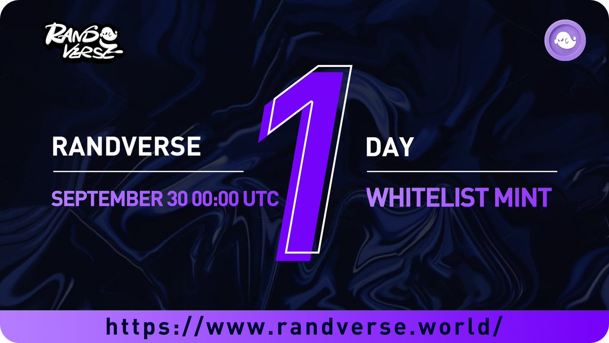 Randverse's tweet photo. 🚨BIG DAY is coming!
 
1 day left till #Randverse Round 1 #WHITELIST #MINT 

It's time to set your alarms!
 
🗓️Date: 30th Sep 00:00 UTC 
💰Price: 0.03 ETH
📍Place: https://t.co/6Lq1sqRRa5

💥Full speed, let's go! https://t.co/AqtHu3we44