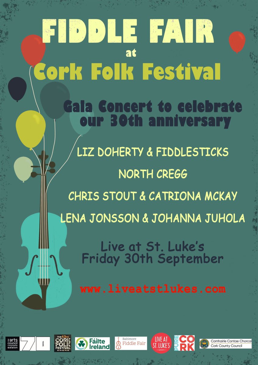 Two more sleeps to go!! Are you coming to Fiddle Fair's birthday party?? We'll be there ... the big Liz Doherty &amp; Fiddlesticks re-union. 🎻🎻🎻🎻🎻🎻🎻🎻🎻🎻🎻🎻🎻🎻 Get your tickets here -

fiddlefair.com/liz-doherty-fi…
@FiddleFair <a href="/CorkFolkFest/">Cork Folk Festival</a>