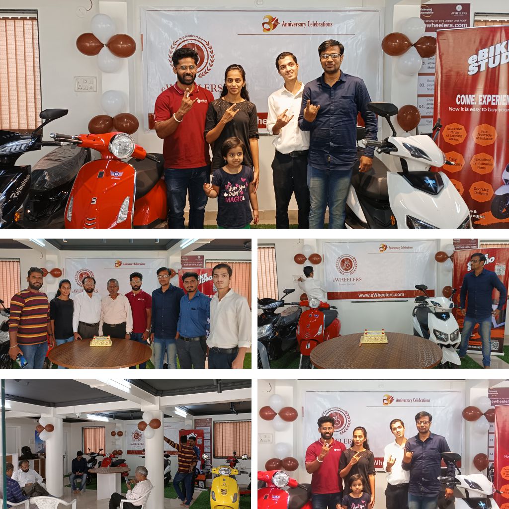 eWheelersIndia's tweet photo. Glimpses from the 3rd Anniversary Celebrations of eWheelers Mobility Solutions. All stakeholders, from various locations across India took part in these celebrations, making it a grand success. 
.
.
#ewheelers #anniversary #smartmobility #smartmobilityhub #electricvehicles https://t.co/FougNxnipZ