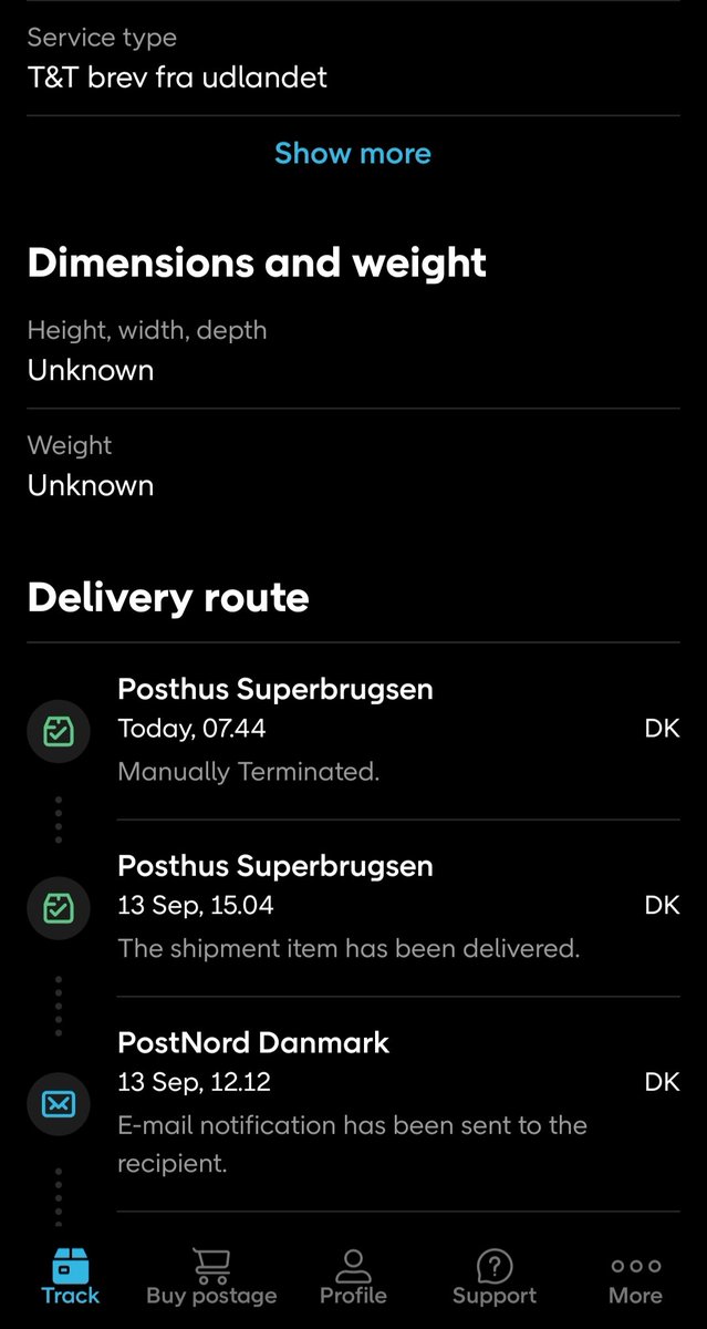 HamDerMarkMoore's tweet photo. Hey, øh.. @postnorddk jeg har fået min pakke, og alt er fint, men jeg fik en underlig notifikation i app'en i dag... Hvad betyder det? https://t.co/MdldYn1AHX