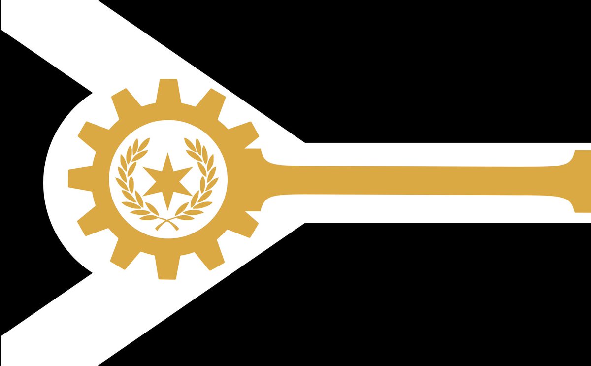 Merc_Bandit's tweet photo. #TemplinFlag To be honest, I don't have any lore behind this flag. I just made it one day and thought it was pretty cool. I personally like to think that it's a flag of a military junta than any real empire. https://t.co/IQmpXknN6z