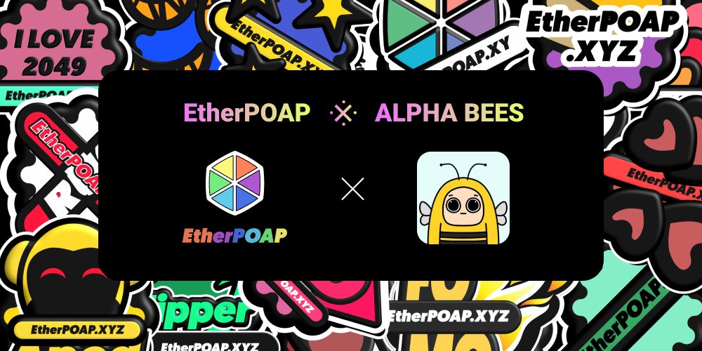 <a href="/AlphaBees_GA/">Alpha Bees Giveaway</a> X <a href="/EtherPOAP/">EtherPOAP</a>

1 WL of <a href="/EtherPOAP/">EtherPOAP</a> Round 2!
🎉WHITELIST GIVEAWAY🎉
🎁 1 WL spot for ALPHA BEES
🎁 More spots in DC for BEE HOLDERS
To Enter:
1. like, RT, Tag 3 friends
2.Follow <a href="/AlphaBees_GA/">Alpha Bees Giveaway</a> &amp; <a href="/EtherPOAP/">EtherPOAP</a> @AlphaBeesClub &amp; <a href="/cryptowilson_/">CryptoWilson｜威虎社 WTC Founder 🐯｜三思而後行 💡</a> #NFT #NFTGiveaways #NFTCommunity