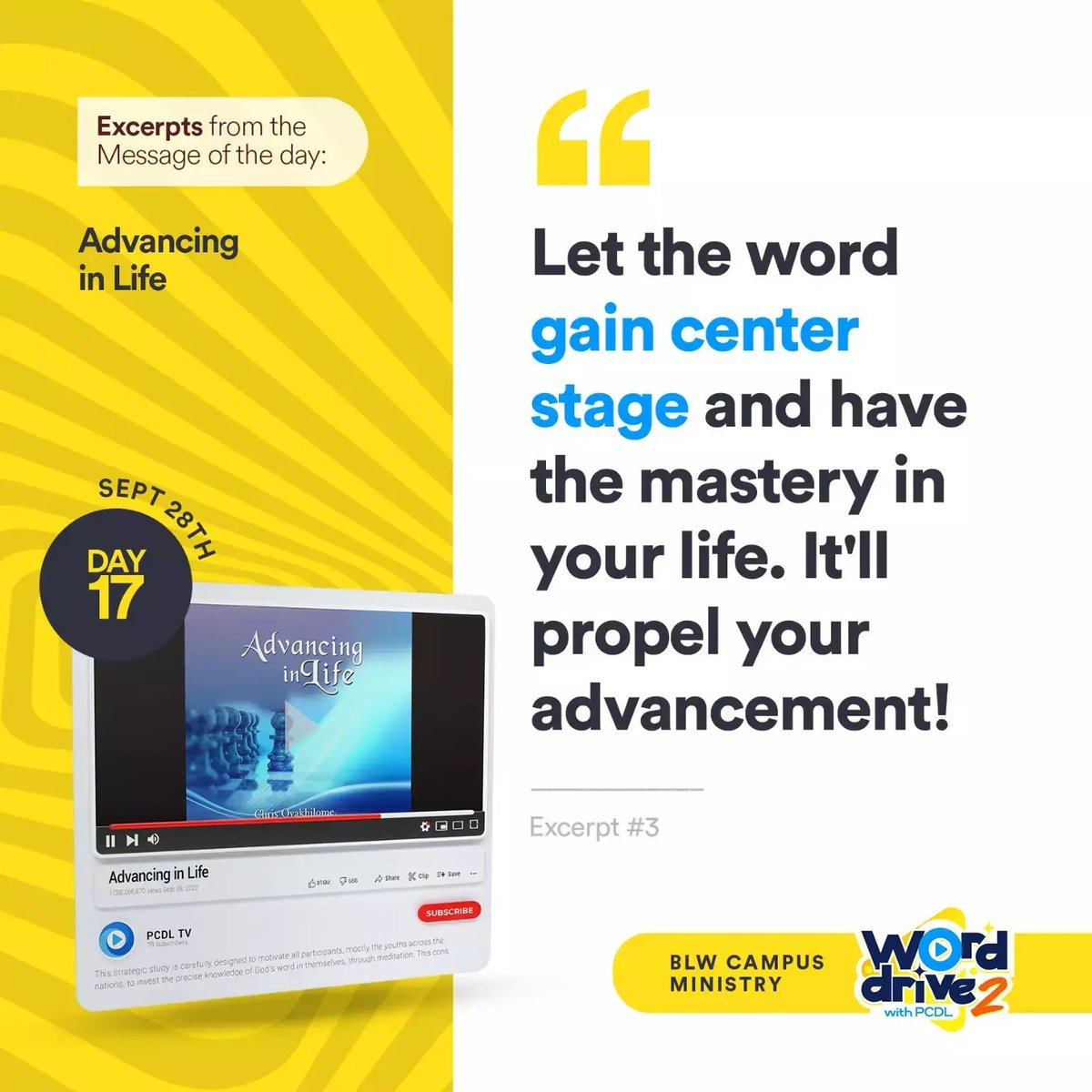 Mr_phestus's tweet photo. DAY 17 IS ON ‼️
My LW Twitter Family let's kindly retweet this... 🙏🙏🙏
𝐖𝐎𝐑𝐃 𝐃𝐑𝐈𝐕𝐄 2.0 𝐰𝐢𝐭𝐡 𝐏𝐂𝐃𝐋 

Kindly click here 👇and  be WORDIFIED today! 
https://t.co/F08mtMaT55

#BLWZONED
#Nigeria
#BlwcmWordDrive2.0
#Worddrive
#Pcdl
#Blwcampusministryrocks™️ https://t.co/bo7XpB9asI