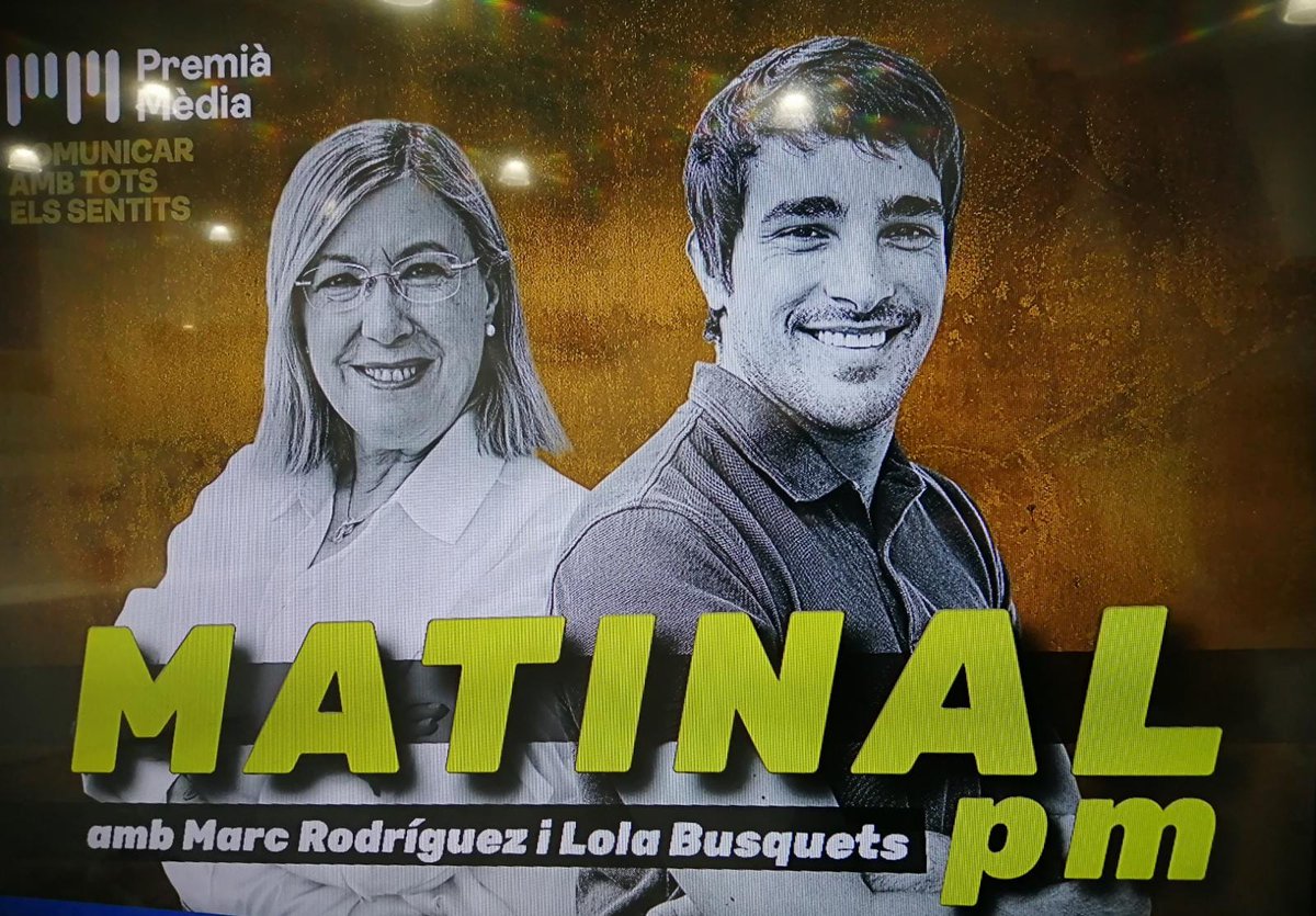 PremiaMedia_'s tweet photo. ➡️D'aqui a uns minuts començarà el programa matinal de #PremiàMèdia 
➡️Informació de proximitat #PremiaMèdiaPM
📻95.2FM
💻https://t.co/yR3sbCPAar https://t.co/NH93We1FCO