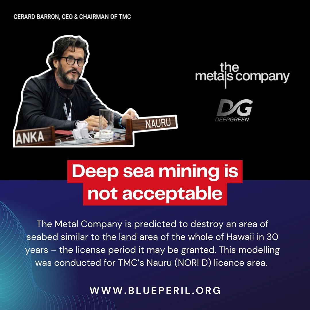 With recent allegations of collusion and corruption @ISBA_HQ to fast track #DeepSeaMining and its relationship with @themetalsco, #BluePeril highlights @themetalsco operations will open access to huge swathes of the #PacificOcean to #Ecocide