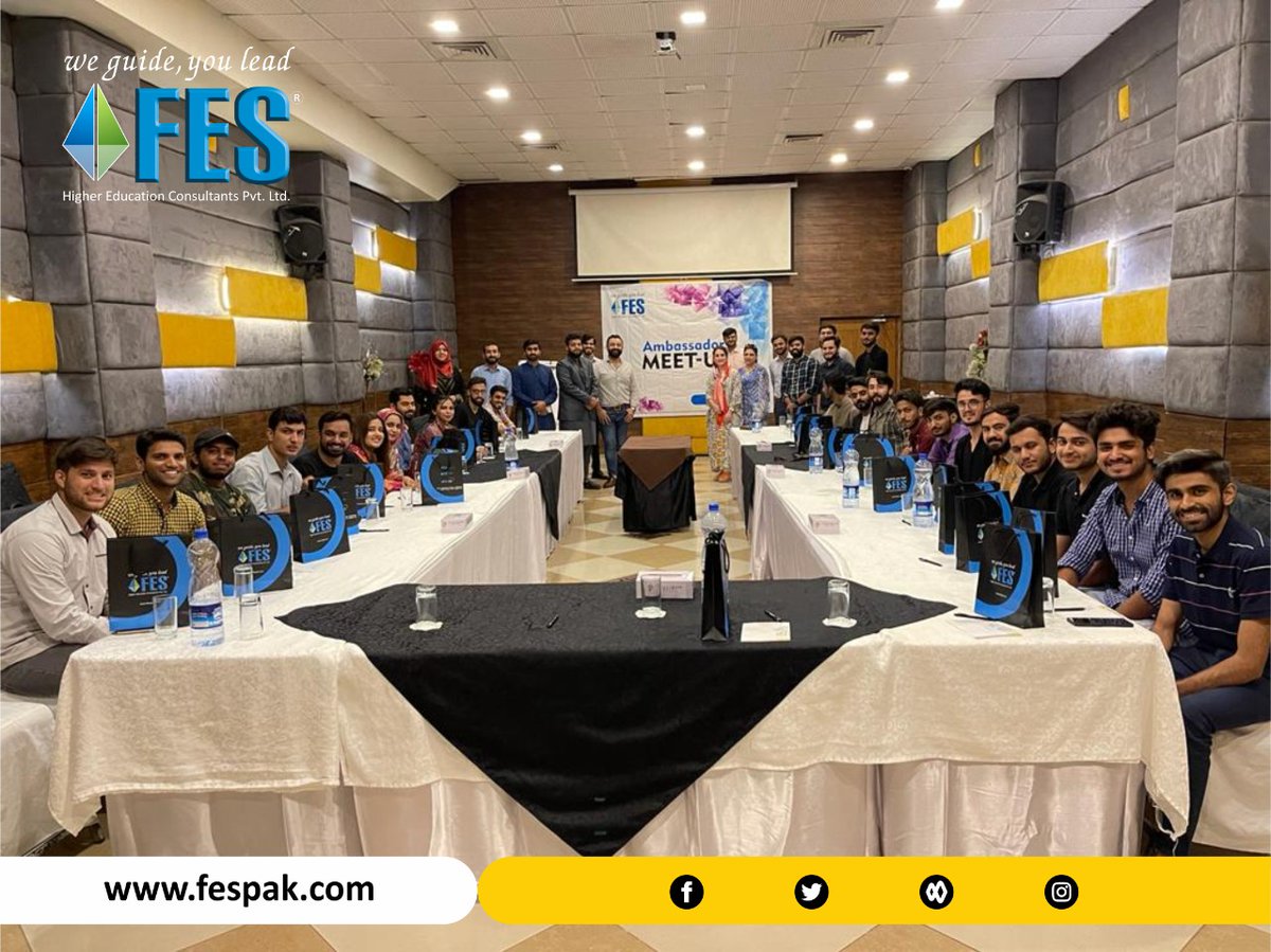 FESConsultants's tweet photo. A successful Ambassadors Meetup was organized by FES Consultants in Lahore.
We Guide You Lead
https://t.co/n52VATsQxv
#fes #fes2022 #studyabroad #Pakistan #studentvisa #highereducation #careers #meetup #Lahore #Hardwork #teamwork #ambassadorsmeetup #fesexpo #expo #education https://t.co/LrxuSSMhci