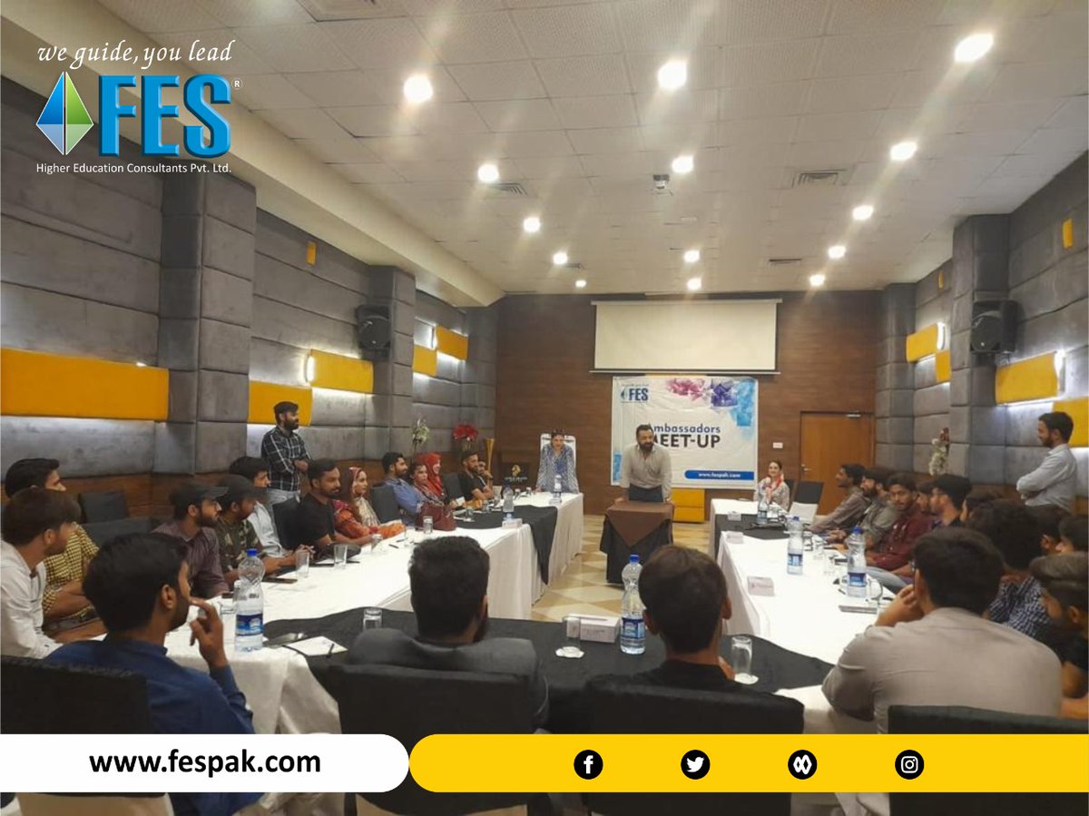 FESConsultants's tweet photo. A successful Ambassadors Meetup was organized by FES Consultants in Lahore.
We Guide You Lead
https://t.co/n52VATsQxv
#fes #fes2022 #studyabroad #Pakistan #studentvisa #highereducation #careers #meetup #Lahore #Hardwork #teamwork #ambassadorsmeetup #fesexpo #expo #education https://t.co/LrxuSSMhci