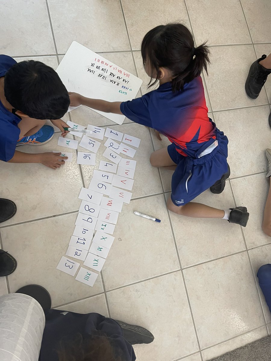 BISRYearFour's tweet photo. #BISRYear4 pupils learning about Roman Numerals by creating their own game of snap! 🫰😁 https://t.co/tqosUvbtWD