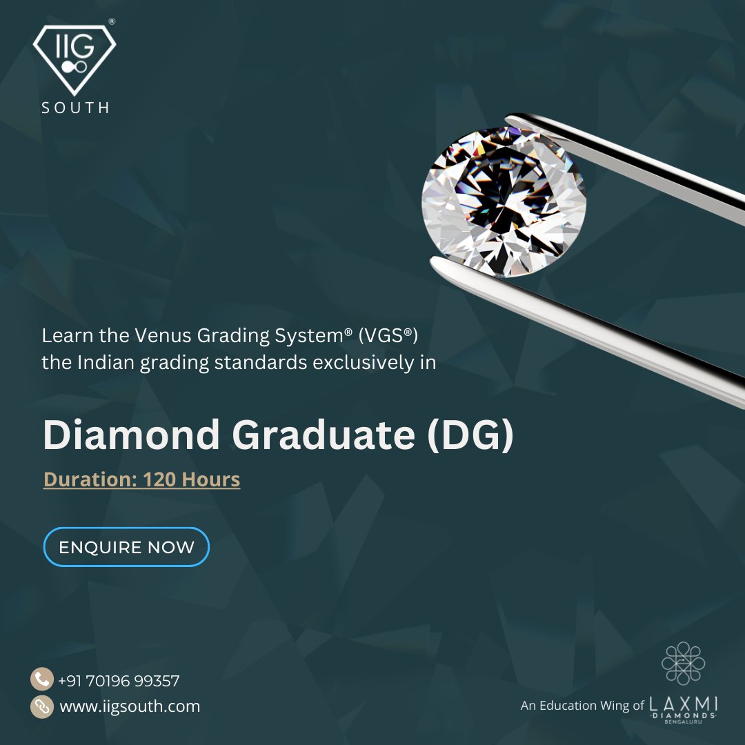 IigSouth's tweet photo. Learn 10C's & Venus Grading System by the experts under this Diamond Graduate Program.
#iigsouth #iigindia #LaxmiDiamond #diamond #diamondgrading #gemstone #gemology #designcourse #diamondgraduate #trending https://t.co/ryQMKpIWjh