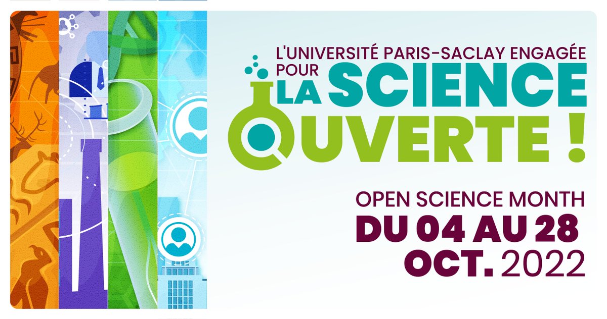 BU_Evry's tweet photo. [🔊 Évènement] L’Université Paris Saclay présente l'Open Science Month, du 4 au 28/10/22
C'est l'occasion de découvrir /approfondir vos connaissances en matière de #scienceouverte
Inscription, programme 👉 https://t.co/HxGQb8uvhm
@Univevry @UnivParisSaclay @uvsq @centralesupelec https://t.co/4lf12FM8oq