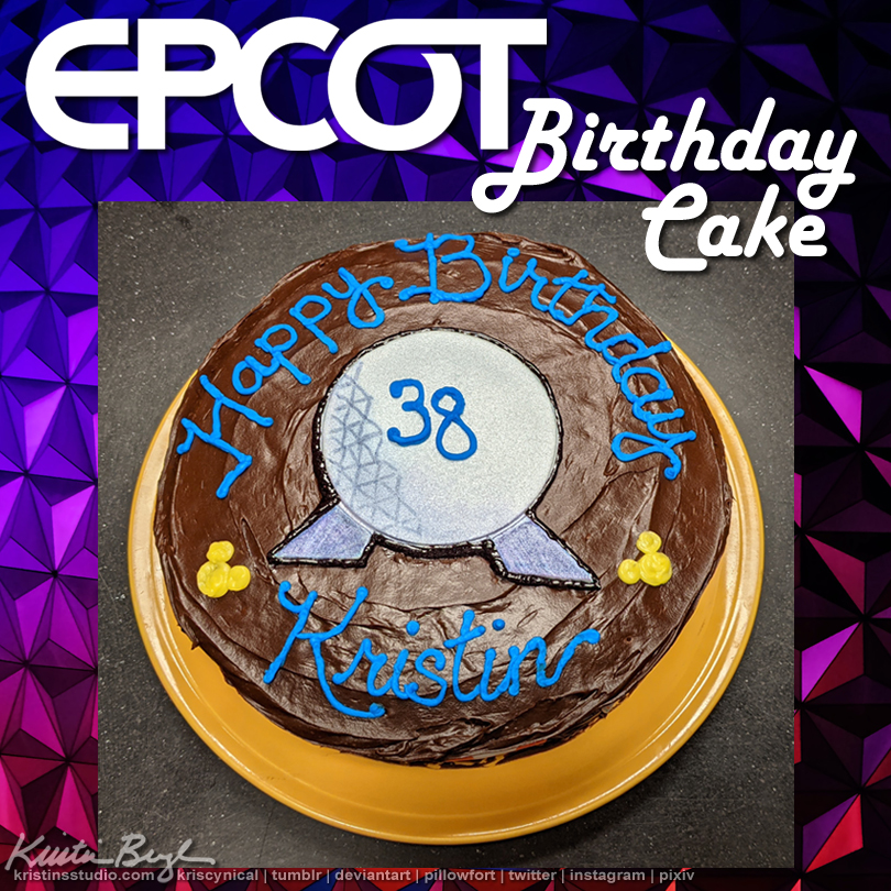 kriscynical's tweet photo. "Birthday Around the World" Oldies know the drill. #BirthdayCake posted on my #birthday. This year's theme: #EPCOT #EpcotWorldShowcase Piping, fondant, food dye markers, and spray color on #SpaceshipEarth #FoodArt #CakeDecorating #cakes #KrisCynical_art https://t.co/2eX48m78qV