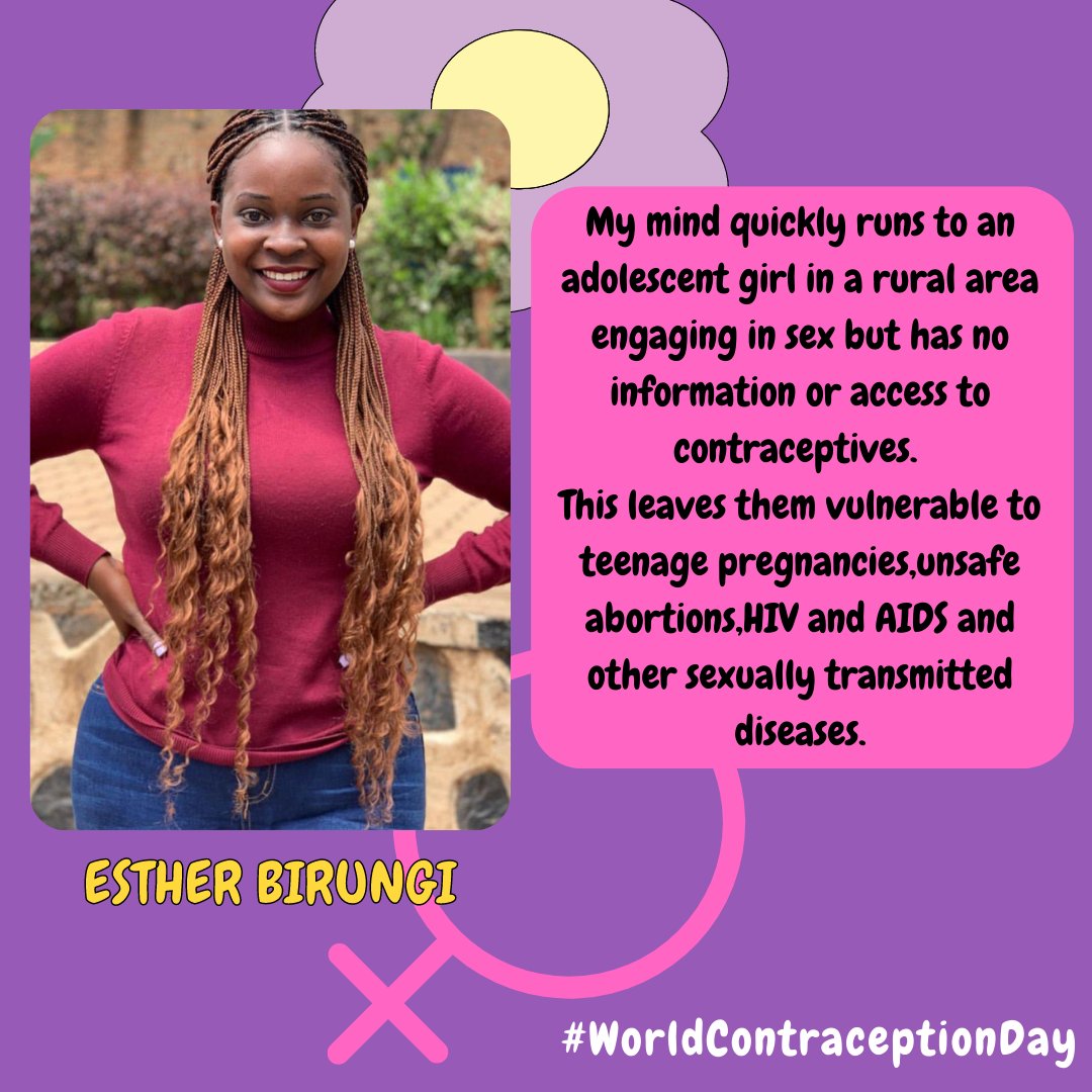 'We need to make sure that contraceptives are available to all girls and women around the world in order for them to keep safe and make informed decisions.' - @EstherBirungi4 #WorldContraceptionDay #SRHRDialogues #WCD2022