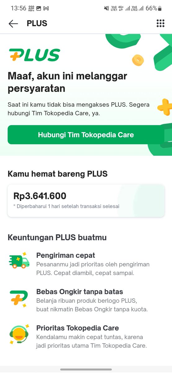 azuhrahl's tweet photo. @TokopediaCare ini kenapa lagi Min, tiba2 dihentikan, melanggar dimananya?? @tokopedia @TokopediaCare https://t.co/bHb4jSe2hD