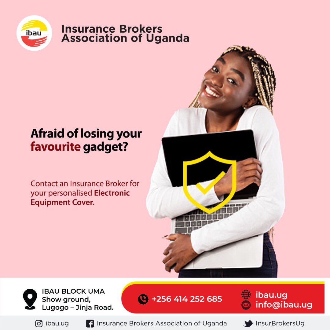 InsurBrokersUg's tweet photo. Afraid of losing your favorite gadget?

Contact an Insurance Broker for your personalized Electronic Equipment Cover.

🔗 https://t.co/BTgIomSWM7

#IBAU #ElectronicCover #gadget  #Digital #Wednesday #iPhone13 #AppleEvent https://t.co/u3Joxu0jnt