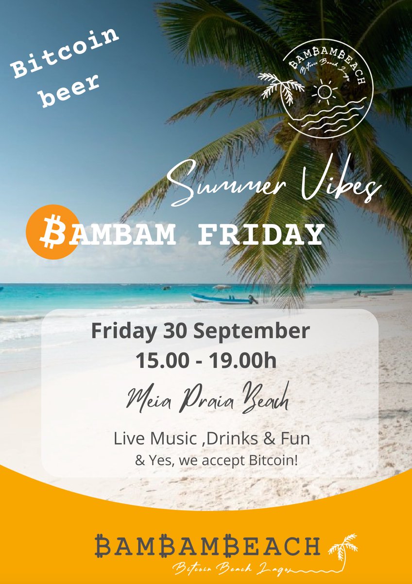 BamBamBeach's tweet photo. Yes the bridge is gone but the #bambamfriday party will continue!!! #bitcoin #beach #lagos https://t.co/9T4lnGo5Ui
