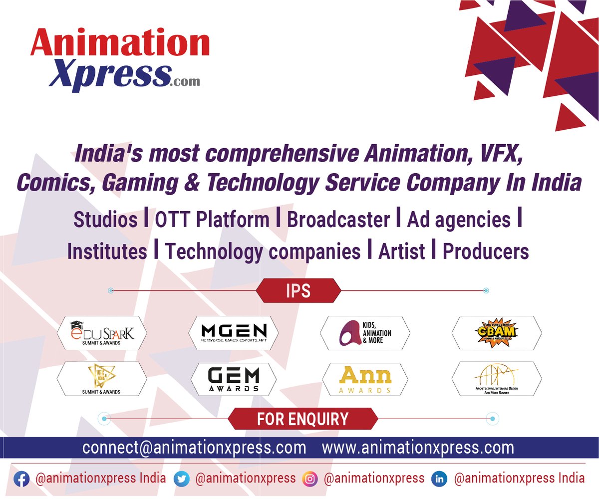 SIGGRAPHAsia's tweet photo. [Media Partner] Meet India's largest provider of #animation #VFX #comics #gaming &amp; #technologicalservices @AnimationXpress at #SIGGRAPHAsia2022!  

#Studios #OTTPlatform #Broadcasters #AdAgency #Institutes #TechCompanies #Artists #Producers #AnimationXpress #Awards #Summit https://t.co/pSO68xlEb1