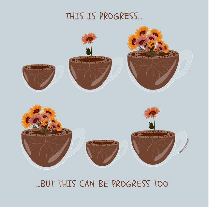 THINKAcademia's tweet photo. Progress doesn't always have to mean more, faster, or greater. Just because your progress looks different from someone else's, doesn't make it any less special or important. Every pocket of YOUR progress matters! 🥰

#AcademicMentalHealth @PhDVoice @OpenAcademics #AcademicChatter https://t.co/SM2s9ITrAN