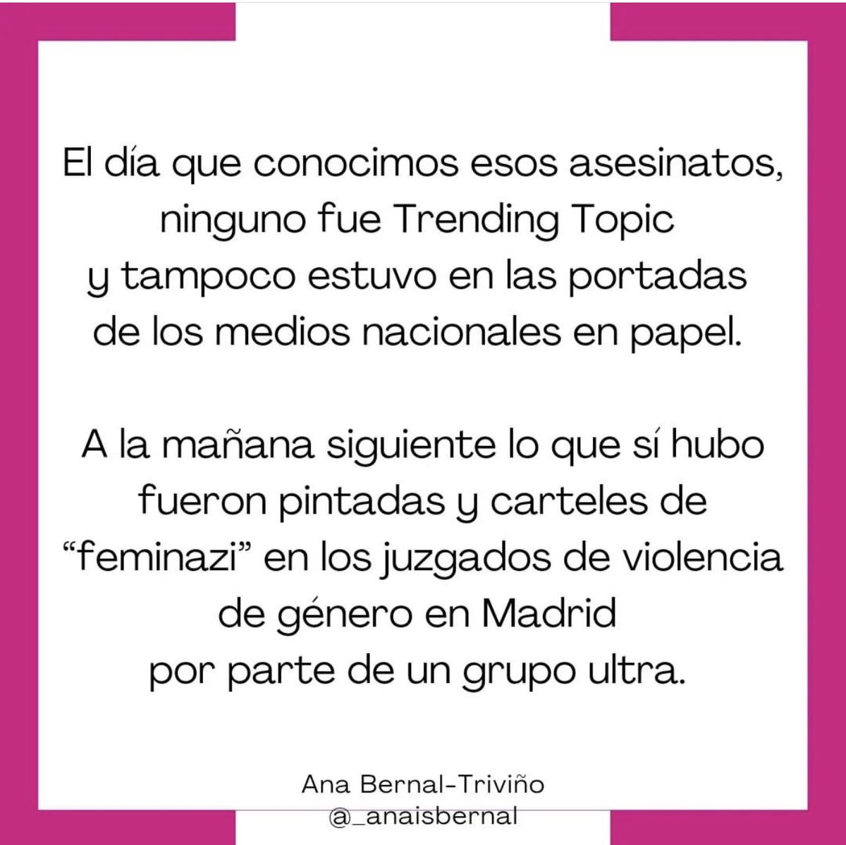Soncerv's tweet photo. Dicen que la distancia es el olvido. ¿Qué es entonces el silencio?
Que no se nos olviden sus nombres y que no se nos olvide condenar sus asesinatos y asesinos.
Sigamos luchando para evitar esta lacra, por favor.
@anaisbernal vuelve a dar en el clavo. #NiUnaMenos #NiUnaMás 
👇🏻👇🏻👇🏻 https://t.co/UCYmcgjZHL