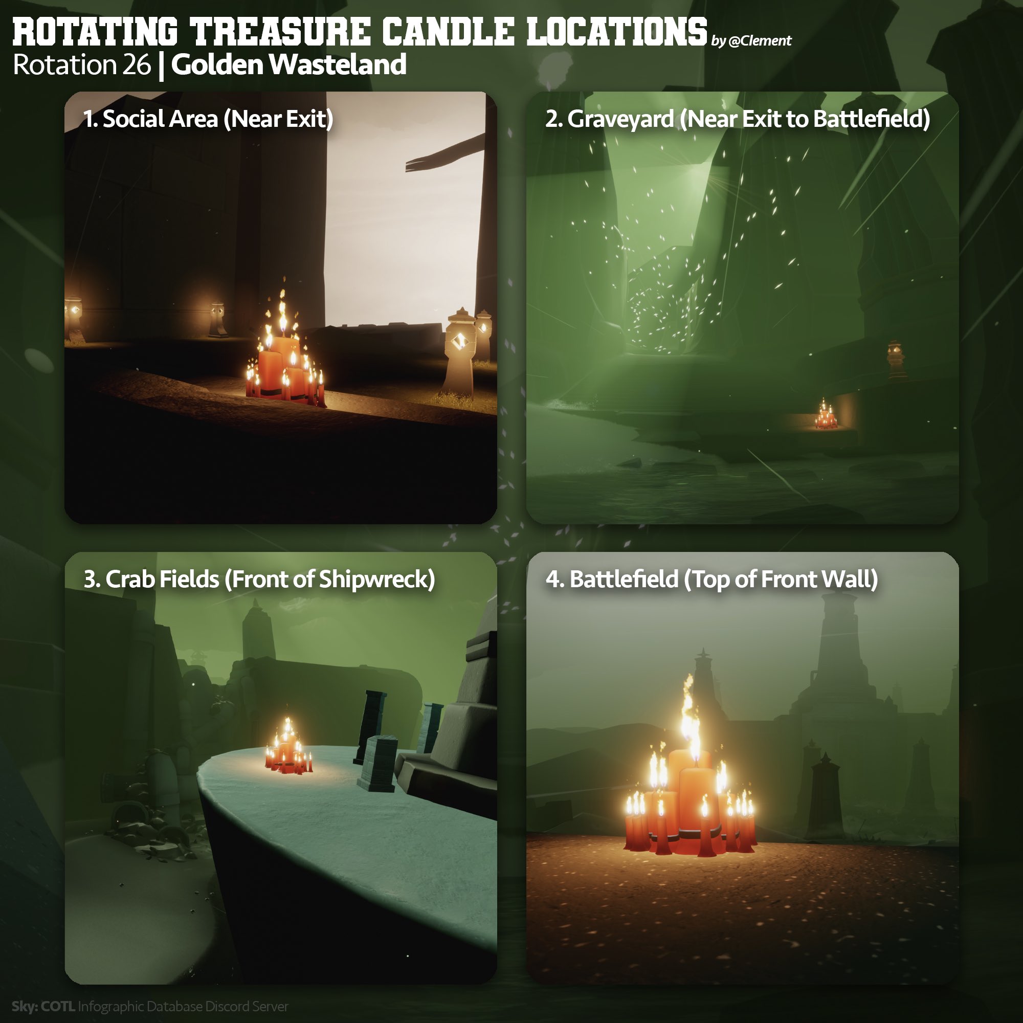 Sky Infographic Database on Twitter "Here is the map for the rotating treasure candles for