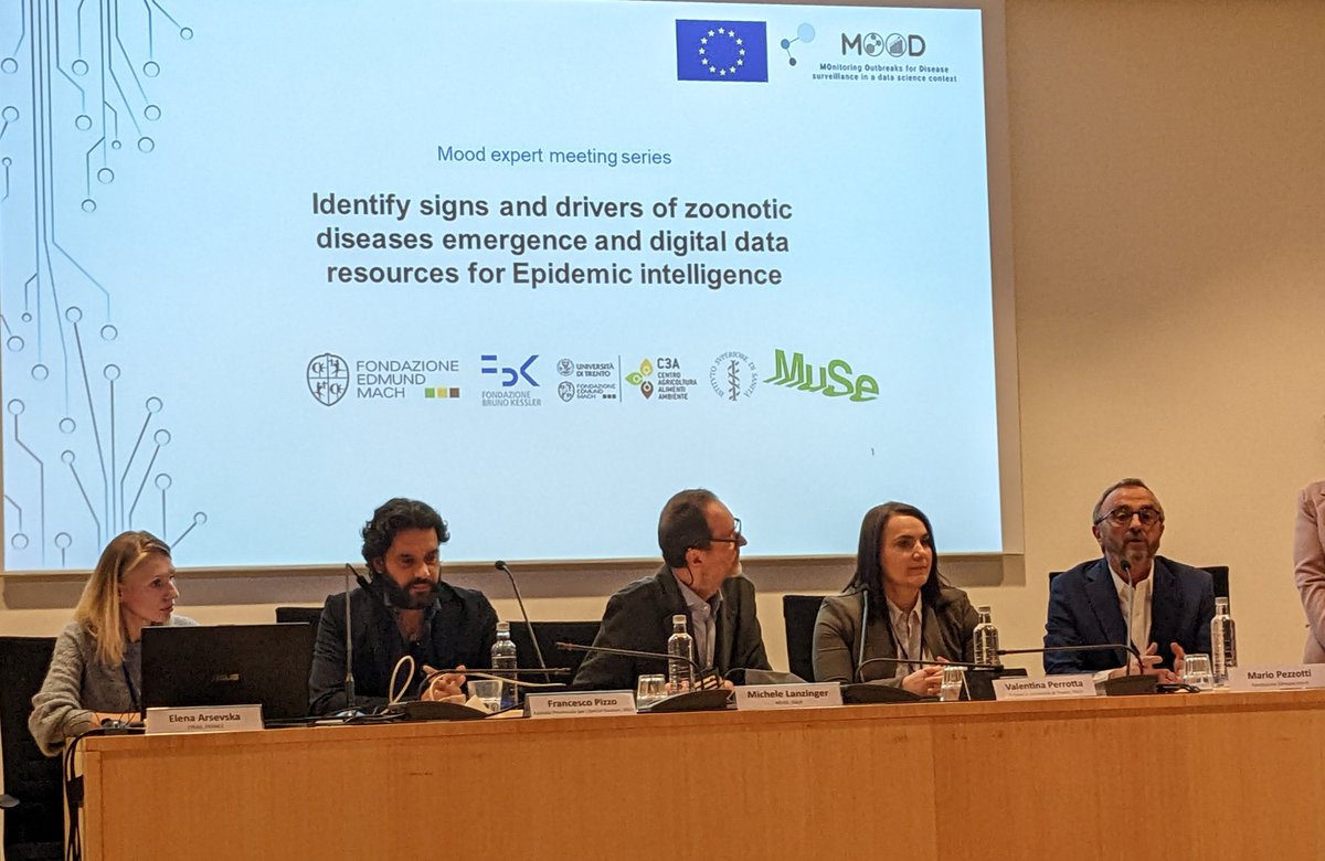 jessieabbate's tweet photo. The @MOOD_H2020 conference on zoonotic disease emergence and digital data resources for epidemic intelligence  kicking off now in beautiful Trento Italy @geomatys https://t.co/8HQ7GMd5zb