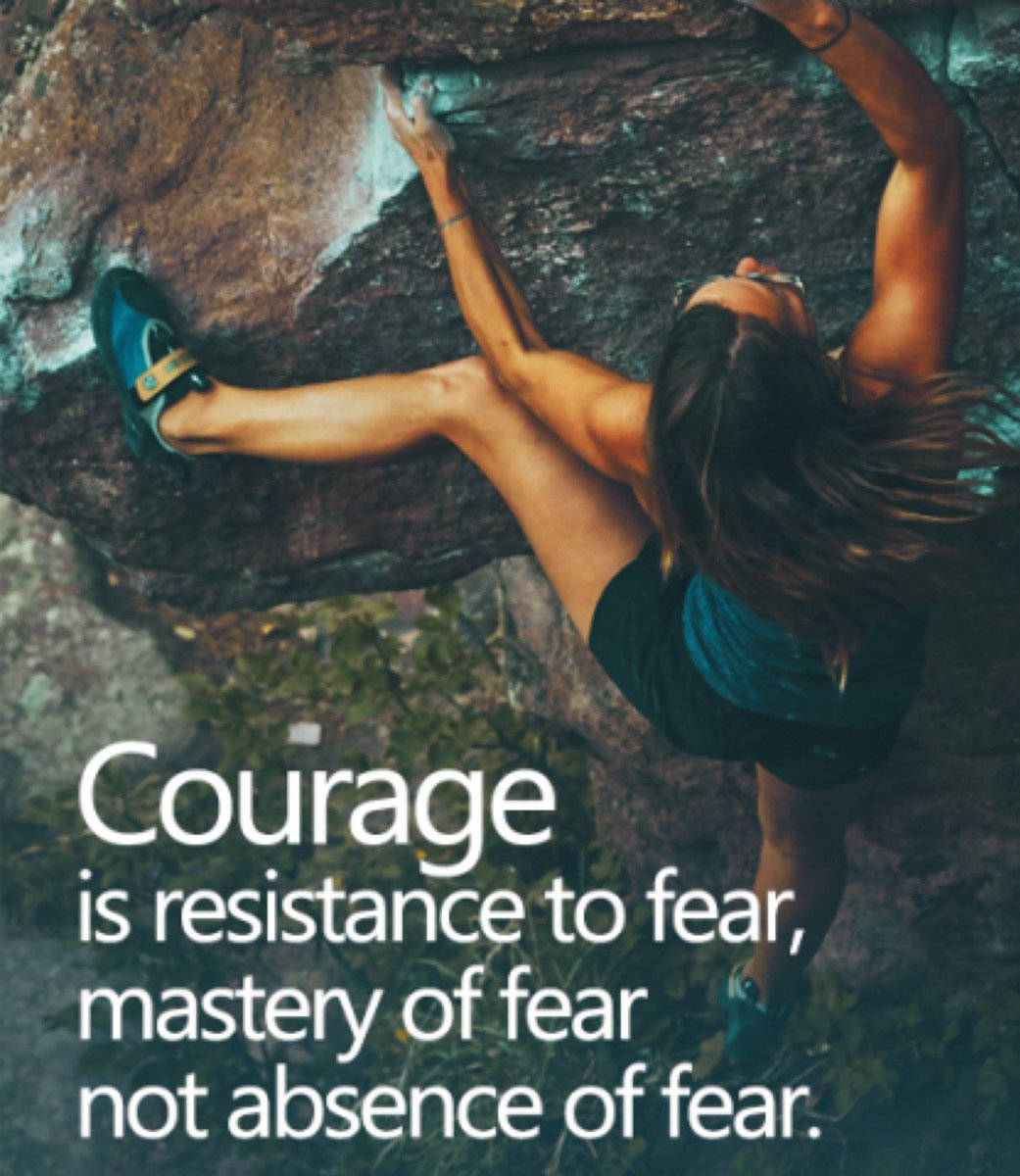 Cybermeg's tweet image. “Courage is resistance to fear, mastery of fear not absence of fear” #quotes #inspiration #motivation #life