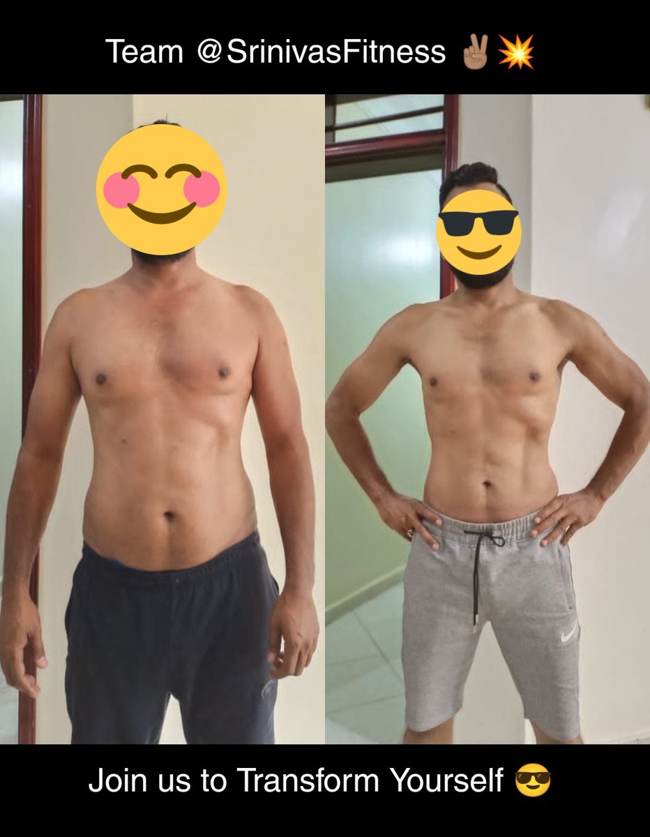 SrinivasFitness's tweet photo. The Difference of #7Kgs 😎💥

June 01st - 71Kgs
28th sep - 64Kgs

Not just Loosing #Fat
Gained Some Muscle Mass too 😎

#ClientResults #Transformations https://t.co/HXhZtP4ejt