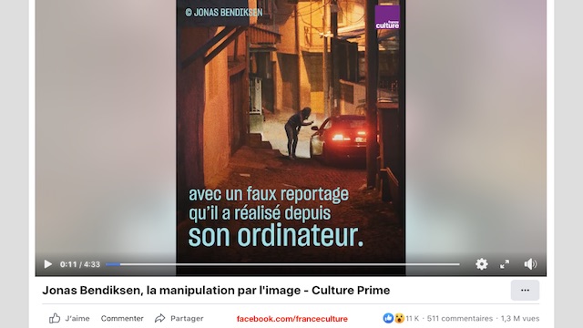 Tout est faux, mais parait vrai, évidemment: Un faux reportage réalisé depuis son ordinateur berne toute le monde, par Jonas Bendiksen, vidéo de France Culture facebook.com/franceculture/… Édifiant. Pour l'éducation aux médias #fakenews #infox #desinformation #factchecking #image