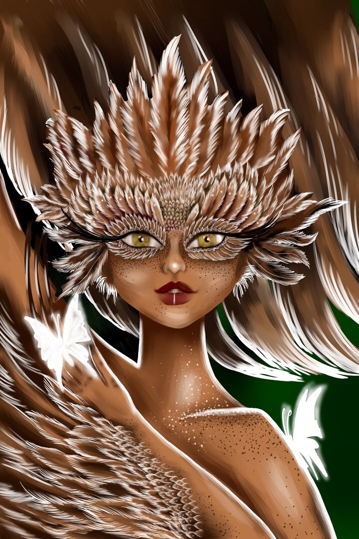 I'm slowly getting back to my routine. I continued to paint the collection, I started to eat normally, and I'm even in a good mood. Soon there will be a new drop and I will post the whole collection of forest harpies at once♥️