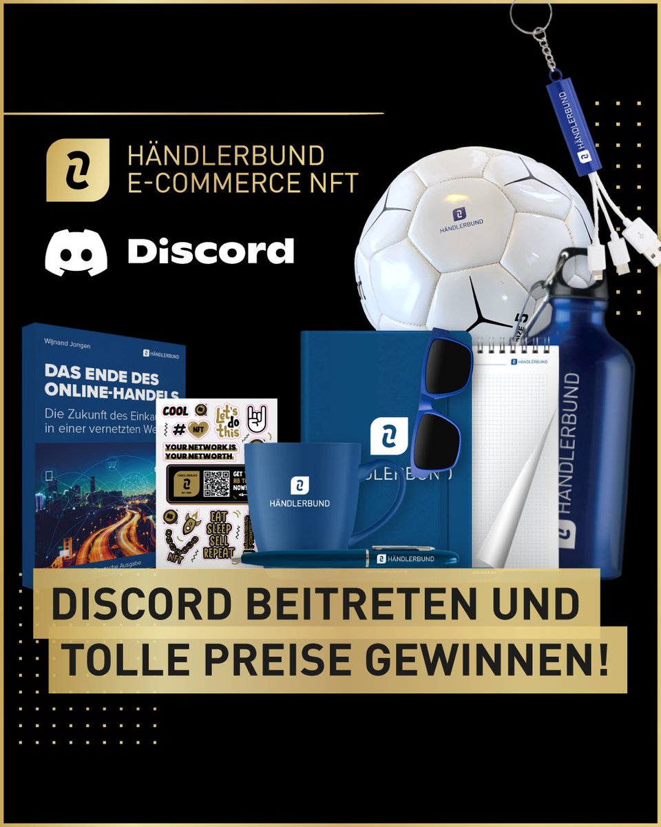 HBecommerceNFT's tweet photo. Komm in die Gruppe! 🤪 Nein ernsthaft – tretet unserem #Händlerbund #NFT Discord Server bei, stellt euch kurz vor und GEWINNT 1 von 3 coolen HB-Überraschungsboxen! Und vielleicht sogar einen #ECOMMERCE NFT im Wert von 500€! 😱 Geil oder geil? Genau!

🍀 https://t.co/aTgrAwZCuN https://t.co/hD7MKAGBGu