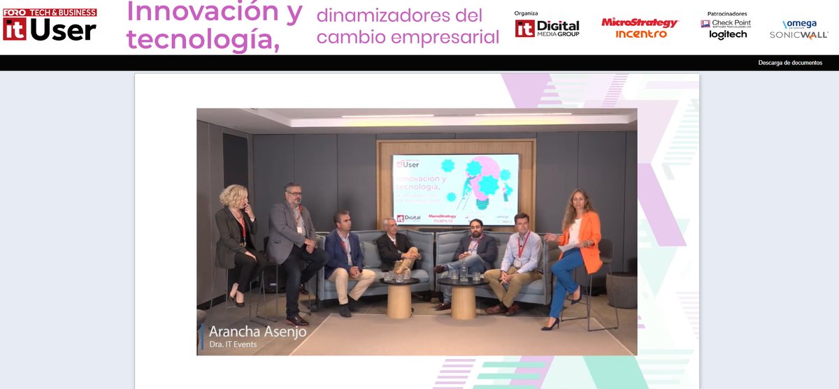 TIyEmpresa_ITDM's tweet photo. Escuchamos ahora en #ForoITUser una visión multisectorial sobre cómo están innovando las empresas. @MacmillanSpain @nn_espana
@merck_es @ESICEducation @CheckPointSpain @LogitechG_ES https://t.co/z4THnjUjv5 https://t.co/UbhRxgulqm
