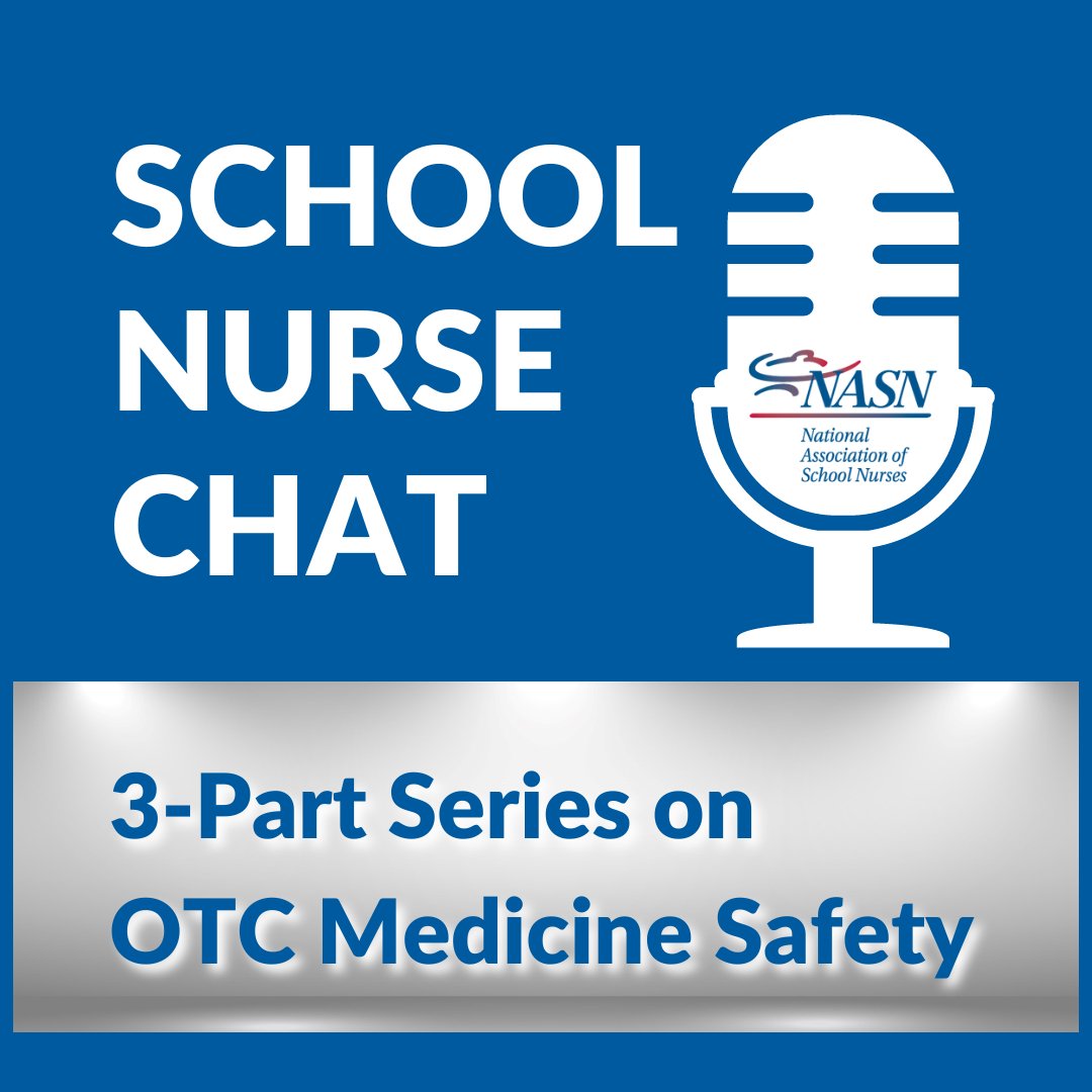 schoolnurses's tweet photo. In this 3 part series of the NASN School Nurse Chat #podcast, NASN Executive Director @DonnaMazyck discusses #OTCmedication administration, safety, storage, carry, and disposal best practices in #schools. 

Listen in➡https://t.co/bgXEdDr6x7

#schoolnurses #schoolnursing https://t.co/0uWuPhErCb