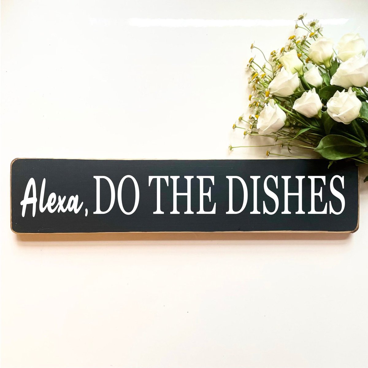 VanessaLonghur1's tweet photo. Excited to share the latest addition to my #etsy shop: Alexa do the dishes sign, fun novelty sign, kitchen sign, utility room decor, technology, voice command https://t.co/MjOxS4v4Gi https://t.co/5cZ2iSoaPX