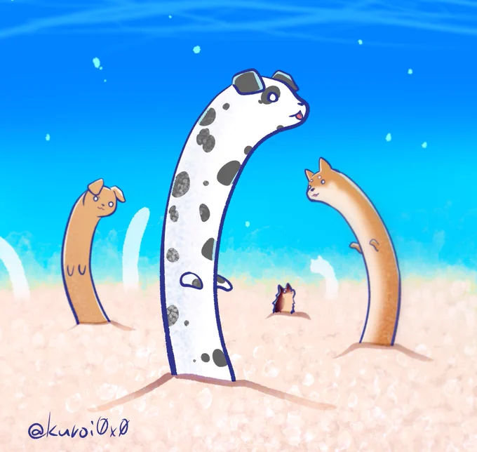 これはいつか描いたワンアナゴ 