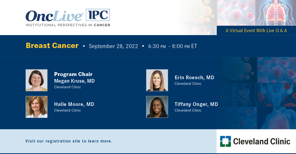 OncLive.com (@onclive) on Twitter photo Tonight at 6:30pm ET! Participate in the Breast Cancer #OncLiveIPC event with <a href="/MeganKruseMD/">Megan Kruse</a> of <a href="/ClevelandClinic/">Cleveland Clinic</a> Expert faculty <a href="/HalleMooreMD/">Halle Moore, MD</a>, <a href="/ErinRoeschMD/">Erin Roesch</a> and @TiffanyOnger <a href="/OncLiveSOSS/">OncLive SOSS</a>
Register Today: ow.ly/uyH150KEC5K Tonight at 6:30pm ET! Participate in the Breast Cancer #OncLiveIPC event with <a href="/MeganKruseMD/">Megan Kruse</a> of <a href="/ClevelandClinic/">Cleveland Clinic</a> Expert faculty <a href="/HalleMooreMD/">Halle Moore, MD</a>, <a href="/ErinRoeschMD/">Erin Roesch</a> and @TiffanyOnger <a href="/OncLiveSOSS/">OncLive SOSS</a>
Register Today: ow.ly/uyH150KEC5K