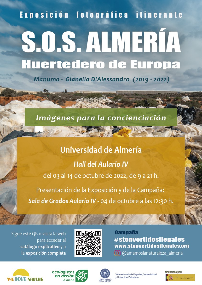 Tendremos la expo #sosalmería #huertederodeeuropa en la <a href="/ualmeria/">Universidad de Almería</a> <a href="/ceco_ual/">Pabellón de Historia Natural 🦋 CECOUAL</a> del 3 al 14 de octubre. <a href="/verdejomar/">Mar Verdejo Coto</a> <a href="/WeLoveNature1/">WeLoveNature</a> #stopvertederosilegales #stopvertederos #stopvertidos