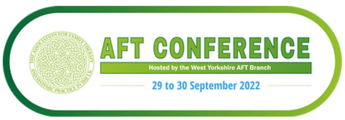 The @AFT annual conference is a chance for Systemic thinkers from accross the land to come together and swap ideas of theory, practice and life. We're a special bunch because we see the space between people and the context that shapes them as being fundamental to wellbeing 1/3