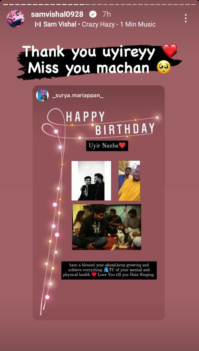 SAMVISHALFAN3's tweet photo. His people and him ❤️🔥😘
Stay happy and blessed samey 💙❤️ @samvishal280999
#SamVishal https://t.co/Q5PFxssSMi